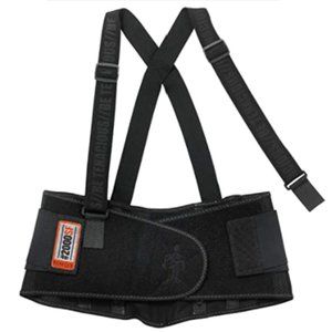 Ergodyne ProFlex 2000SF Back Support Brace, 8.5" Spandex, Black, X-Small